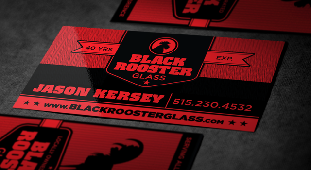 Black Rooster Glass Identity