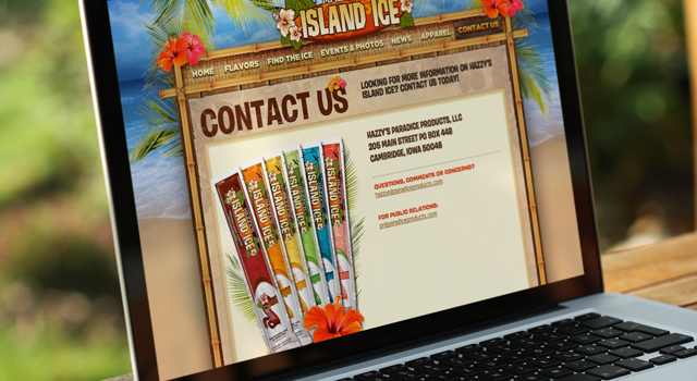 Hazzy&#8217;s Island Ice Website