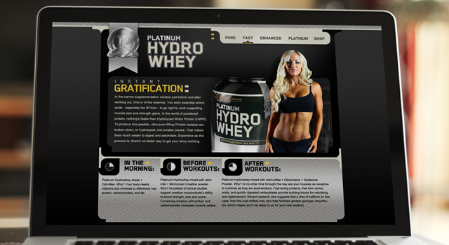 Optimum Nutrition Platinum Hydro Whey website