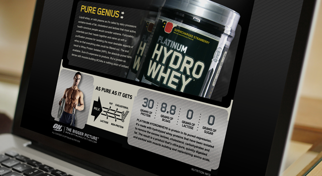 Optimum Nutrition Platinum Hydro Whey website