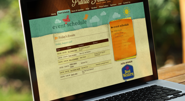 Huxley Prairie Festival Website