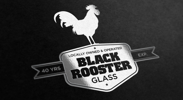 Black Rooster Glass Identity